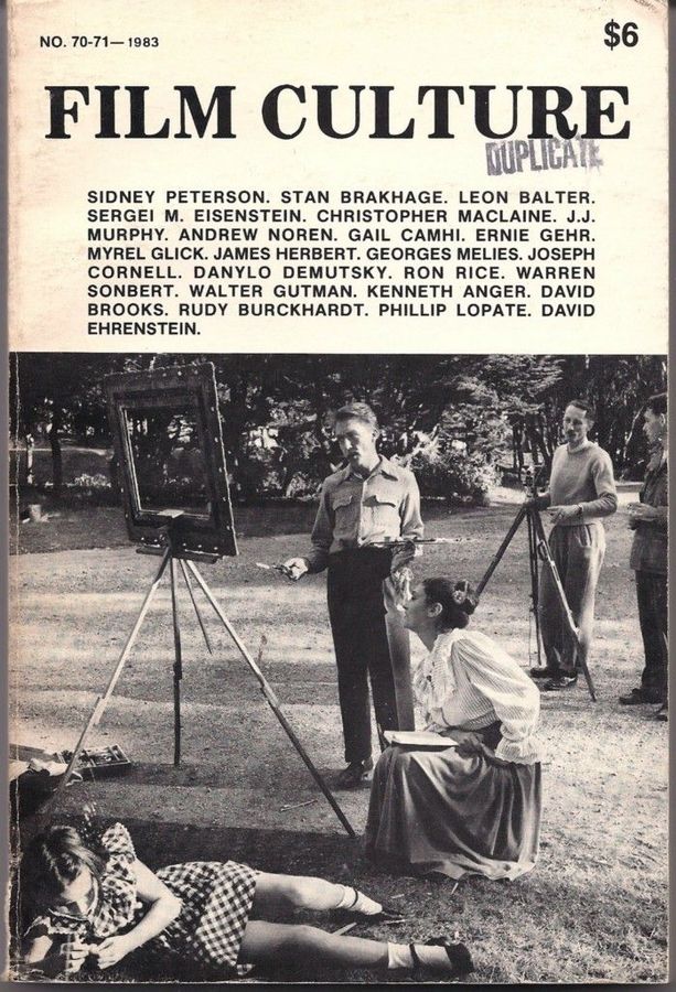 FILM CULTURE magazine side cover Issue 70/71  1983