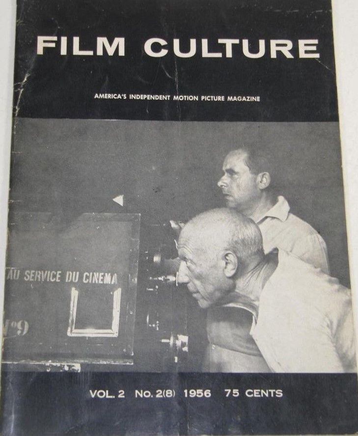 FILM CULTURE magazine side cover Issue 8  Vol 2 #2  1956