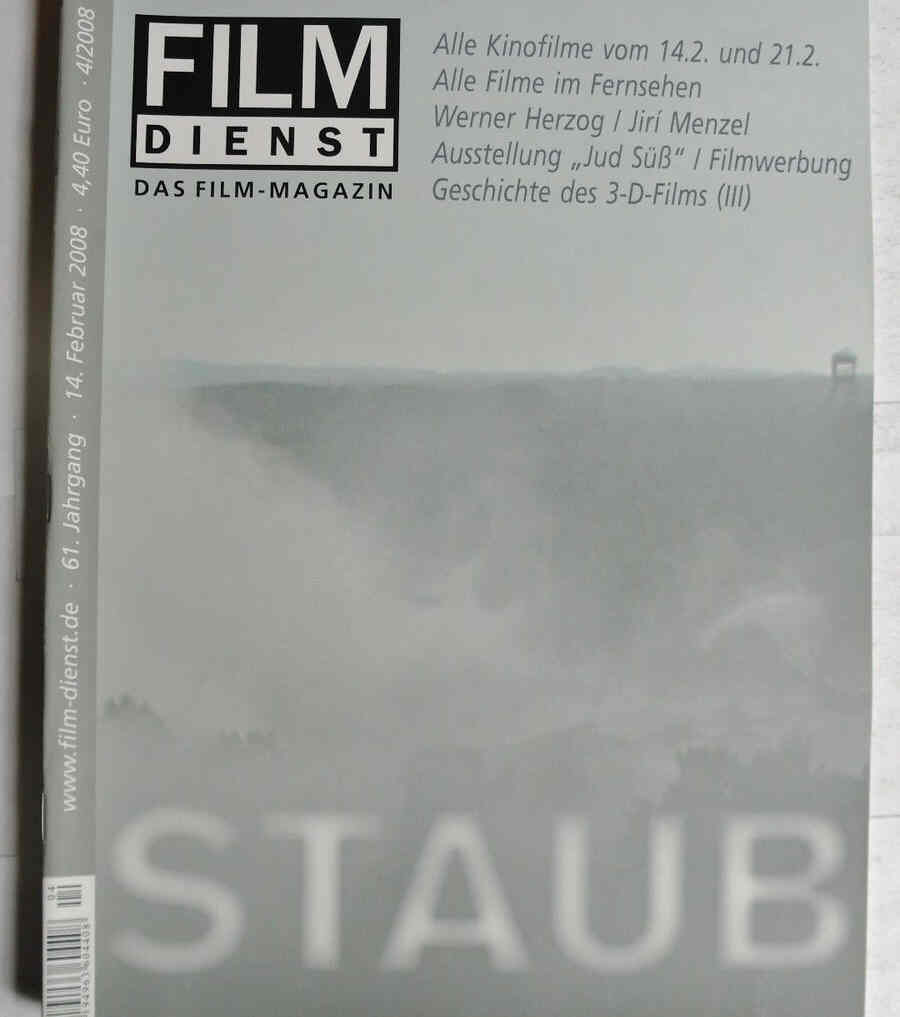 FILM DIENST magazine side cover Issue 4 14 February 2008