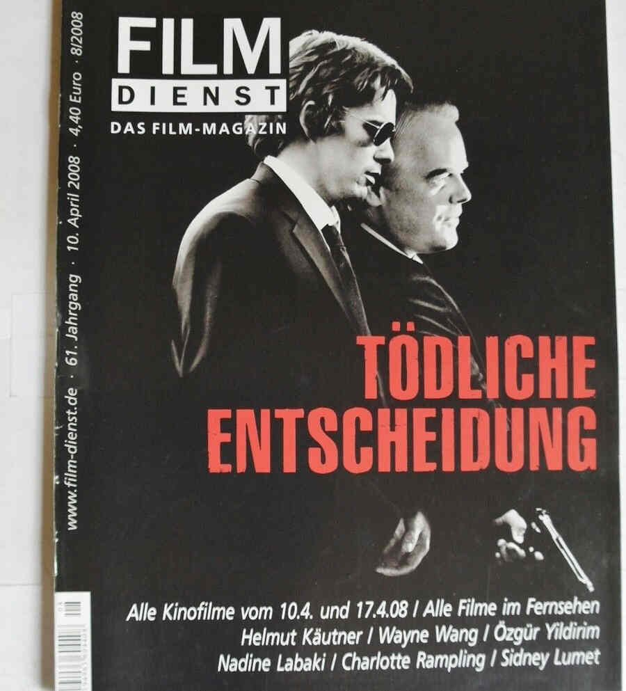 FILM DIENST magazine side cover Issue 8 10 April 2008