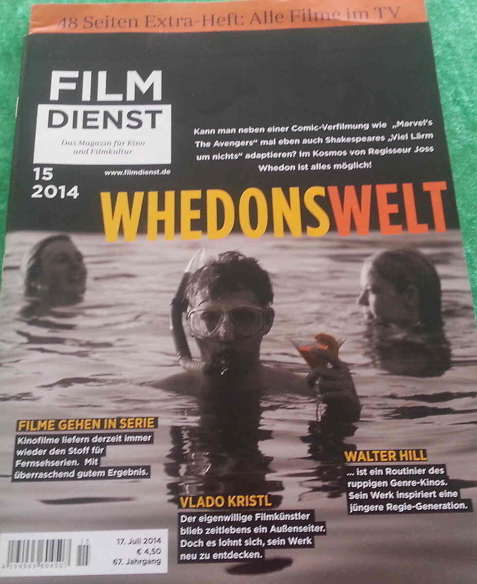 FILM DIENST magazine side cover Issue 15 17 July 2014
