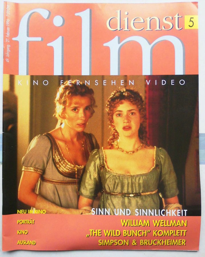 FILM DIENST magazine side cover Issue 5 27 February 1996