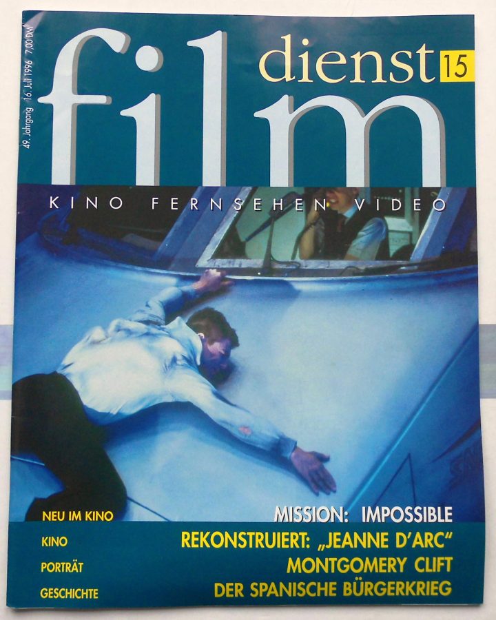 FILM DIENST magazine side cover Issue 15 16 July 1996