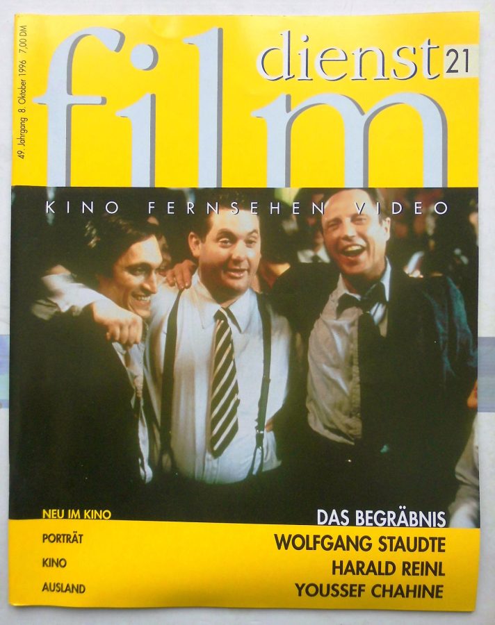 FILM DIENST magazine side cover Issue 21 8 October 1996