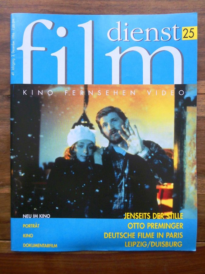 FILM DIENST magazine side cover Issue 25 3 December 1996
