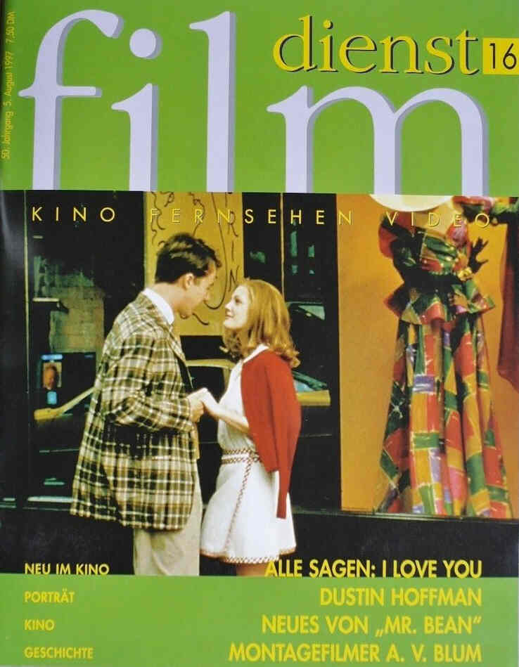 FILM DIENST magazine side cover Issue 16 5 August 1997