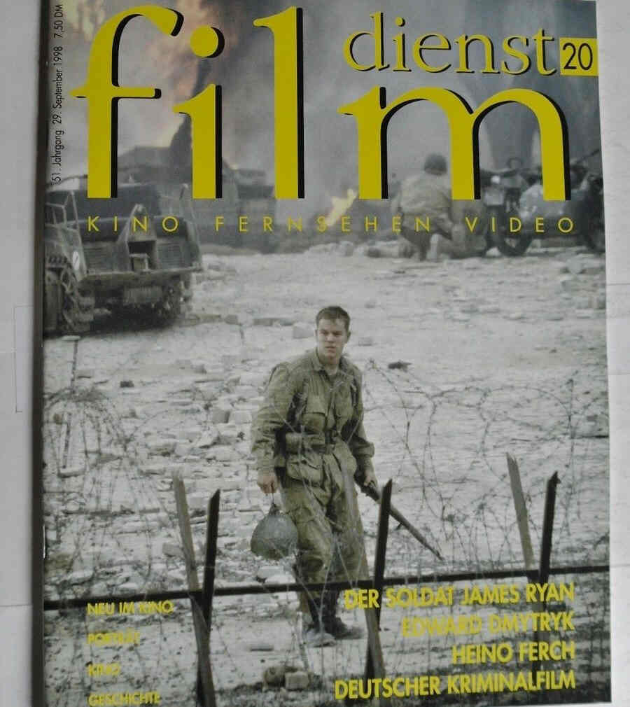 FILM DIENST magazine side cover Issue 20 29 September 1998
