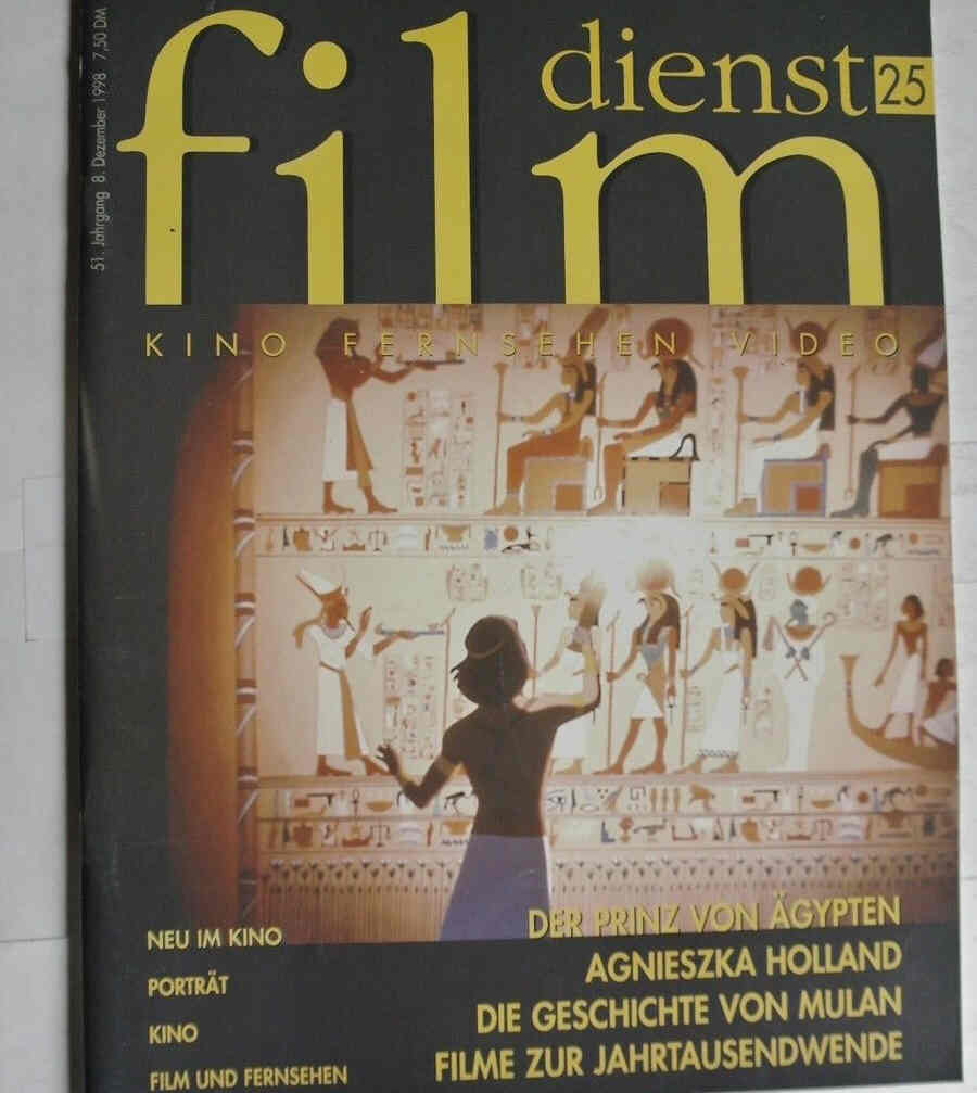 FILM DIENST magazine side cover Issue 25 8 December 1998