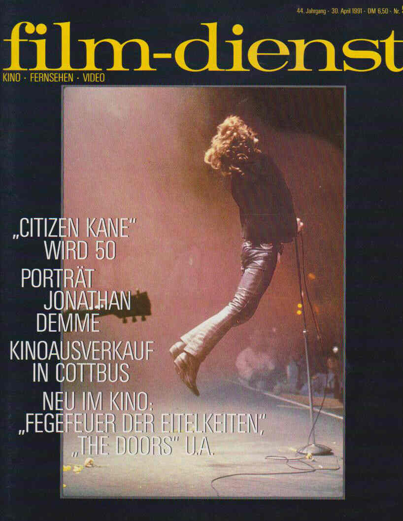 FILM DIENST magazine side cover Issue 9 30 April 1991