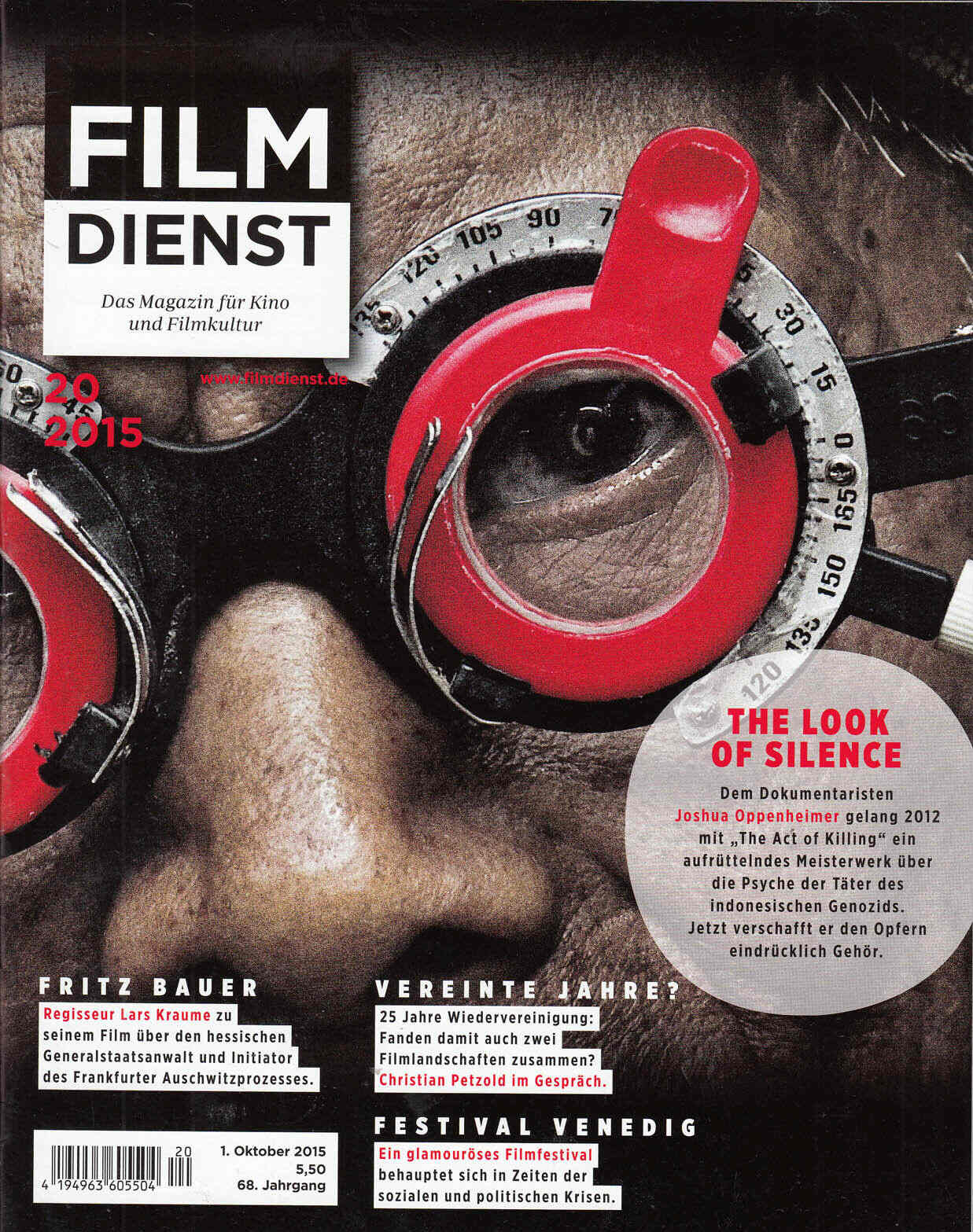 FILM DIENST magazine side cover Issue 20 1 October 2015