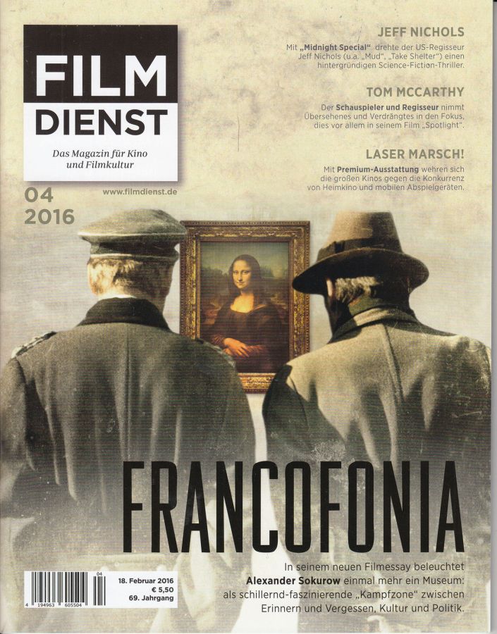 FILM DIENST magazine side cover Issue 4 18 February 2016