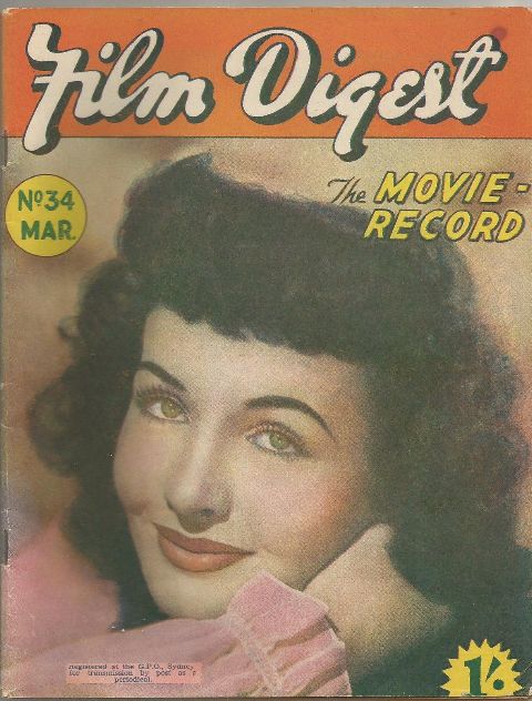 FILM DIGEST AND REVIEW magazine side cover Issue 34 March 1948