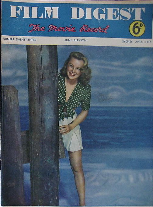 FILM DIGEST MOVIE-RECORD magazine side cover Issue 23 April 1947