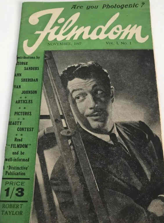 FILMDOM magazine side cover Issue 1  November 1947