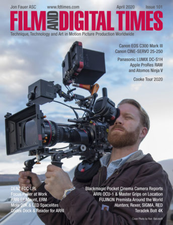 FILM AND DIGITAL TIMES magazine side cover Issue 101  April 2020