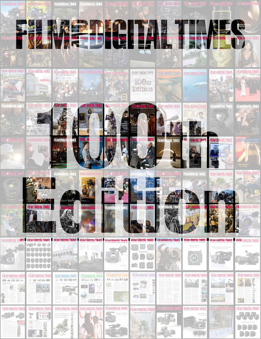 FILM AND DIGITAL TIMES magazine side cover Issue 100 Spring 2020