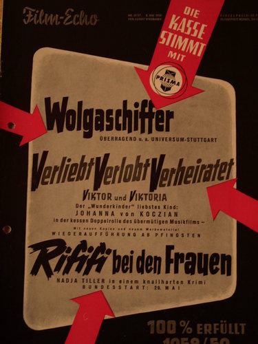 FILM-ECHO FILMWOCHE magazine side cover Issue 19 9 May 1959