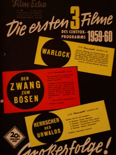 FILM-ECHO FILMWOCHE magazine side cover Issue 28 17 June 1959