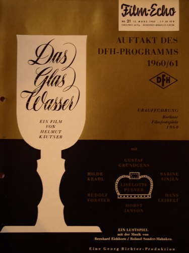 FILM-ECHO FILMWOCHE magazine side cover 13 March 1960