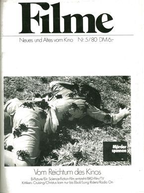 FILME magazine side cover Issue 5  1980
