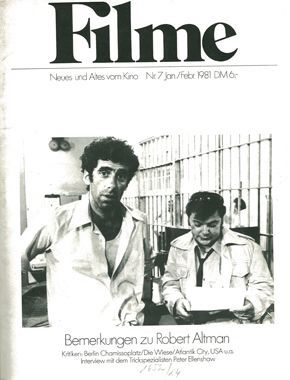 FILME magazine side cover Issue 7  1981