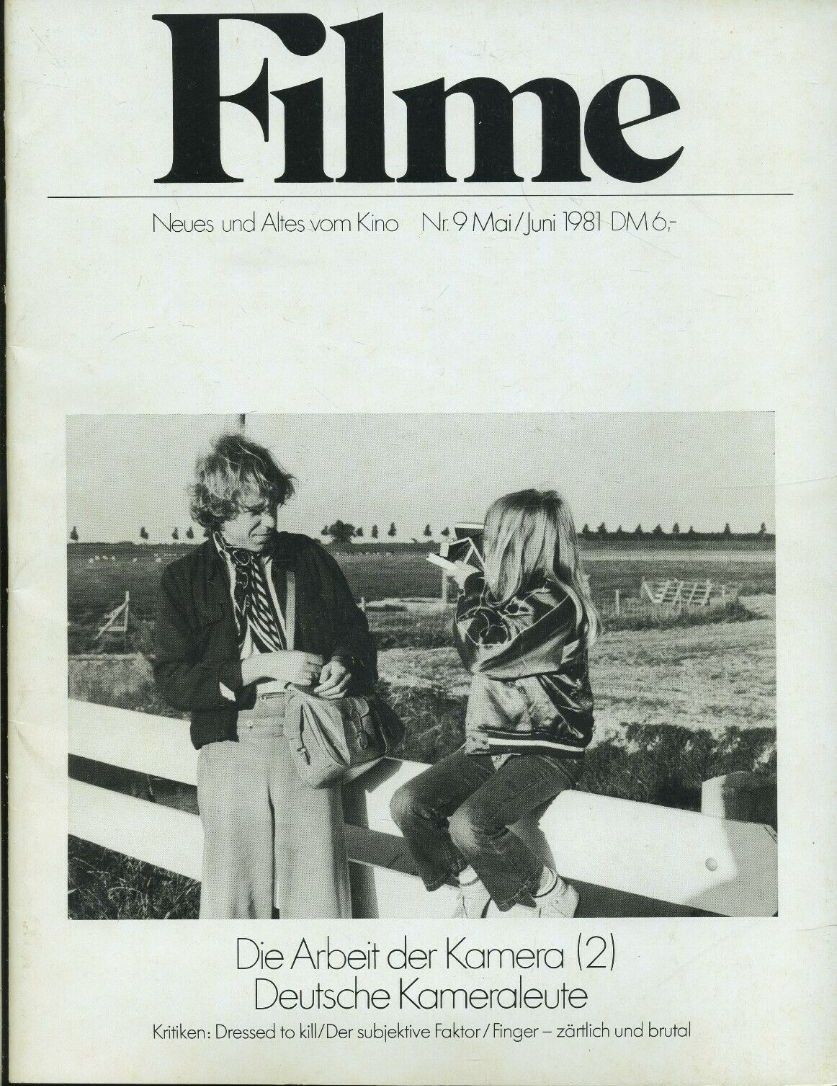 FILME magazine side cover Issue 9  May/June 1981