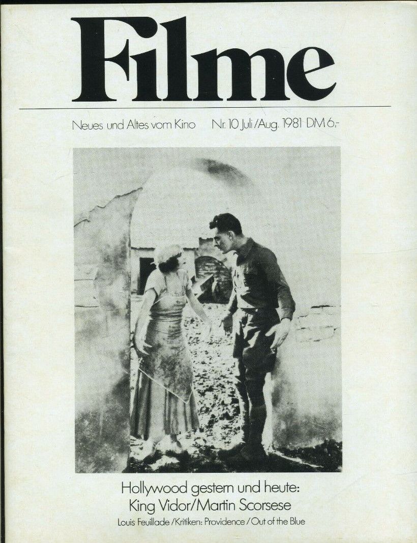 FILME magazine side cover Issue 10  July/August 1981
