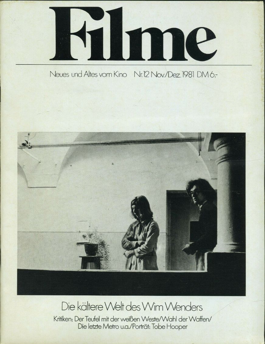 FILME magazine side cover Issue 12  November/December 1981