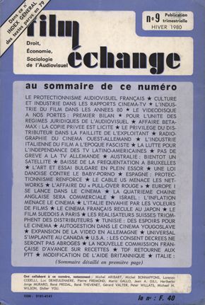 FILM ECHANGE magazine side cover Issue 9 Winter 1980