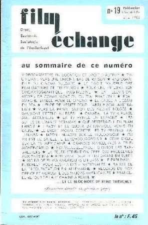 FILM ECHANGE magazine side cover Issue 19 Summer 1982