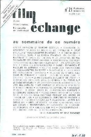 FILM ECHANGE magazine side cover Issue 21 Winter 1983