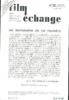 FILM ECHANGE magazine side cover Issue 25 Winter 1984