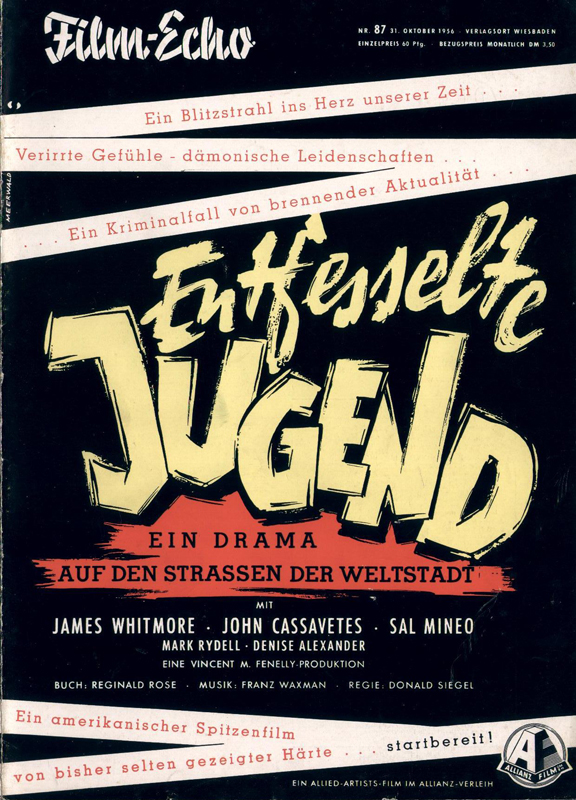 FILM-ECHO FILMWOCHE magazine side cover Issue 87 31 October 1956