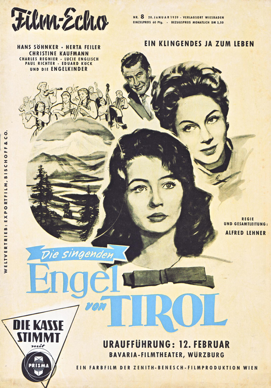 FILM-ECHO FILMWOCHE magazine side cover Issue 8 28 January 1959
