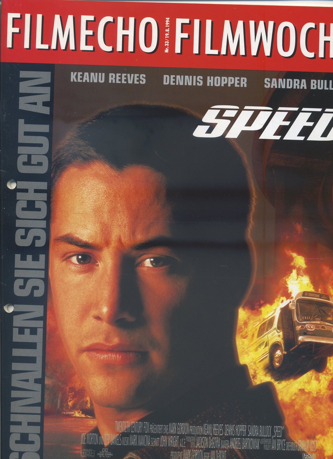 FILM-ECHO FILMWOCHE magazine side cover Issue 33  1994