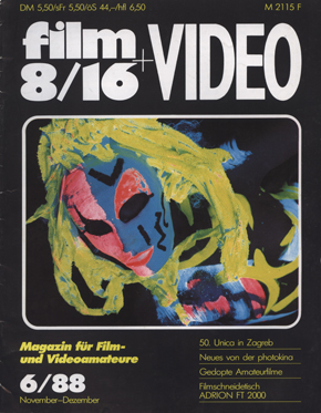 FILM 8/16 UND VIDEO magazine side cover Issue 6 November/December 1988