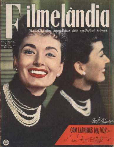 FILMELANDIA magazine side cover Issue 38 January 1958