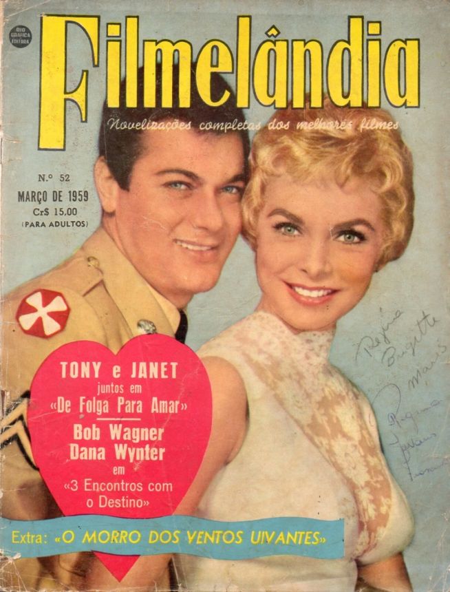 FILMELANDIA magazine side cover Issue 52 March 1959