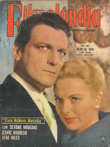 FILMELANDIA magazine side cover Issue 68 July 1960