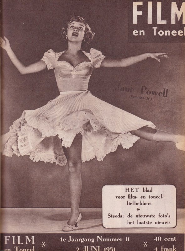 FILM EN TONEEL magazine side cover  Vol 4 No  11 2 June 1951