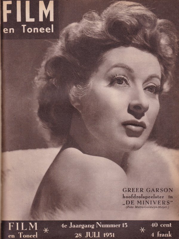 FILM EN TONEEL magazine side cover  Vol 4 No  15 28 July 1951