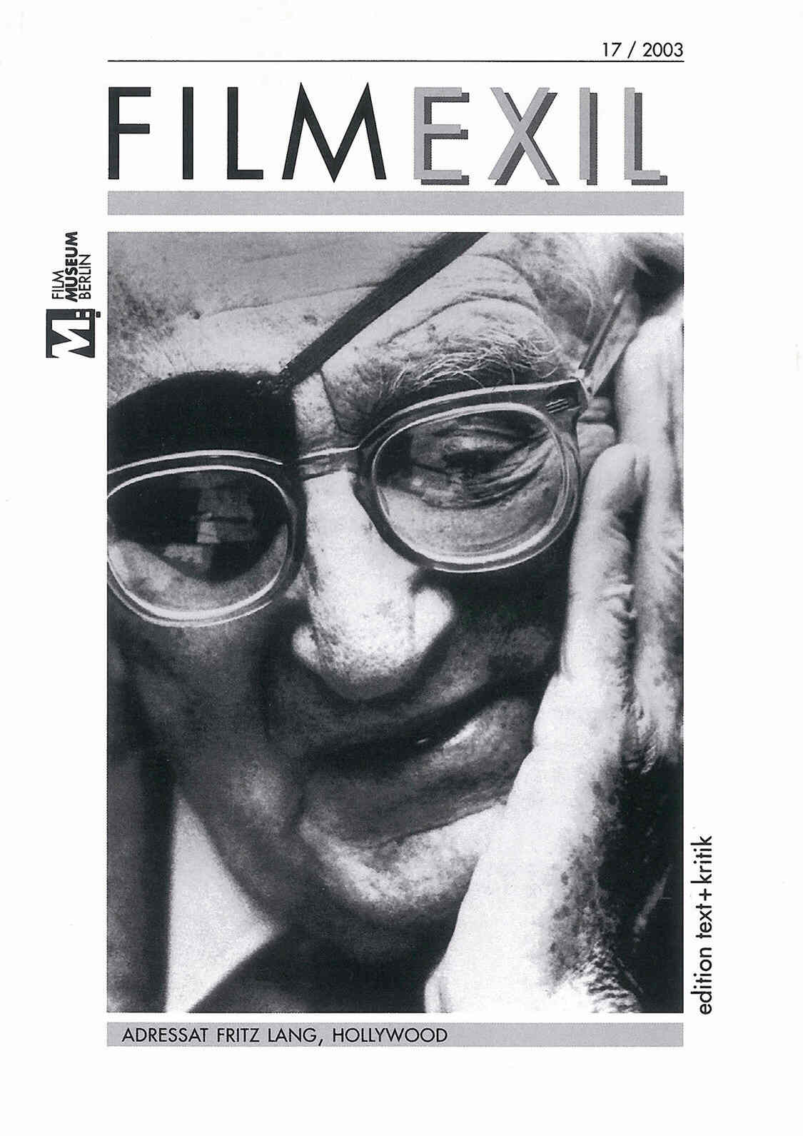 FILMEXIL magazine side cover Issue 17  2003