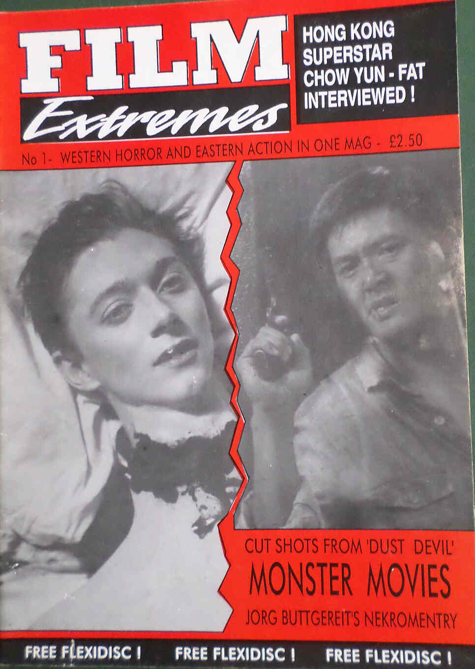 FILM EXTREMES magazine side cover Issue 1  1992