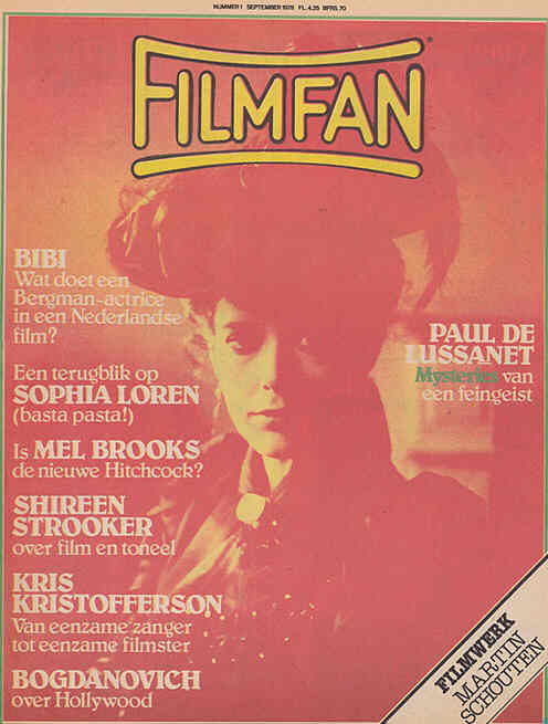 FILMFAN magazine side cover Issue 1 September 1978