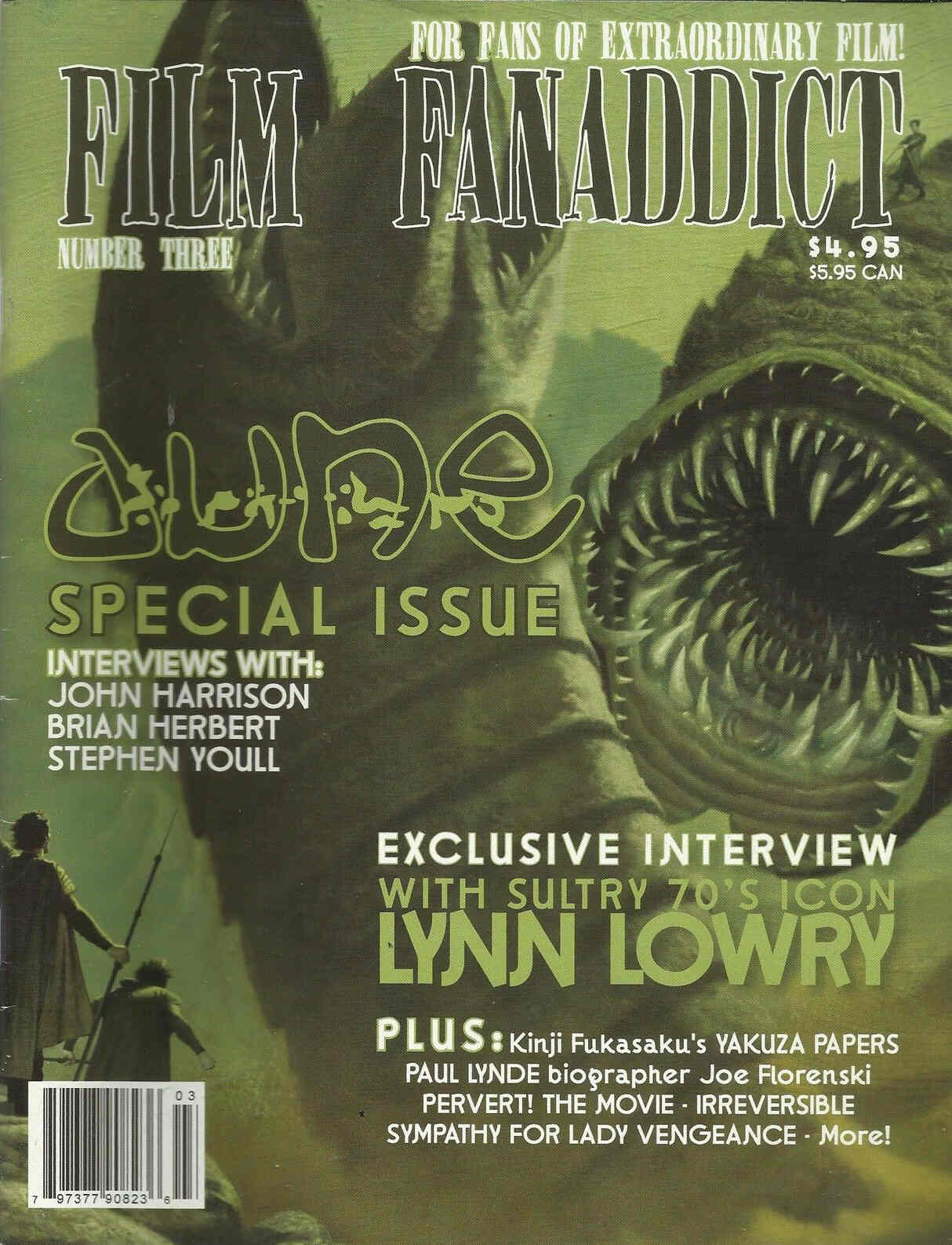 FILM FANADDICT magazine side cover Issue 3  2006