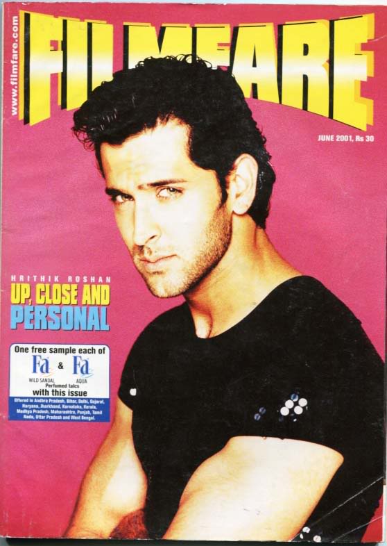 FILMFARE magazine side cover June 2001