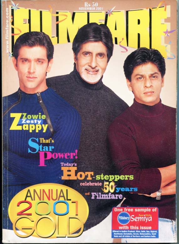 FILMFARE magazine side cover November 2001