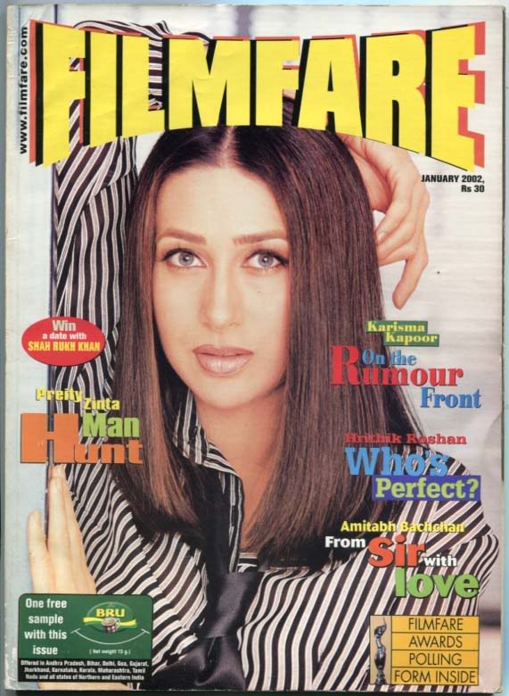 FILMFARE magazine side cover January 2002