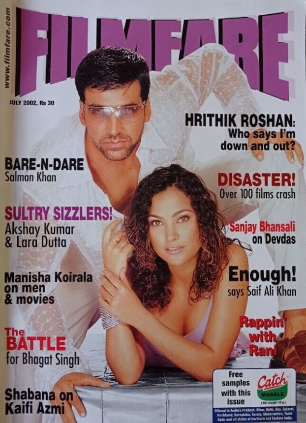 FILMFARE magazine side cover July 2002