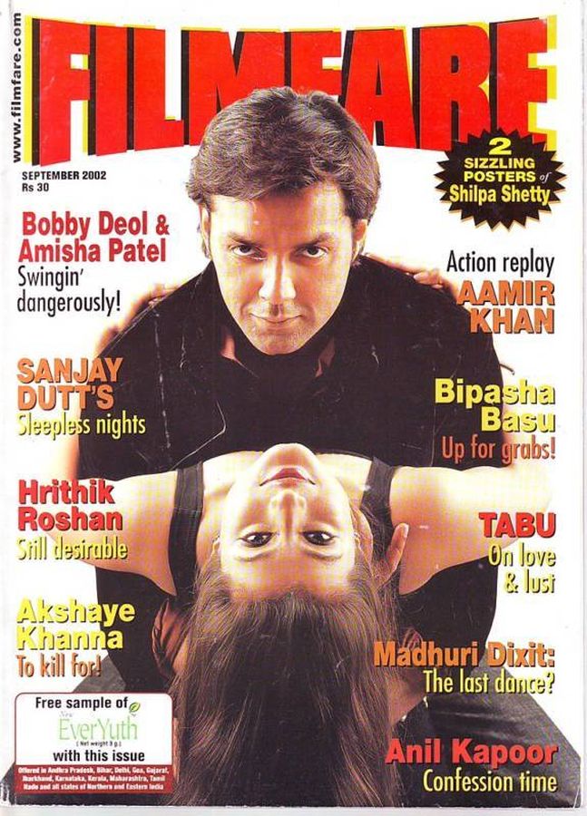 FILMFARE magazine side cover September 2002